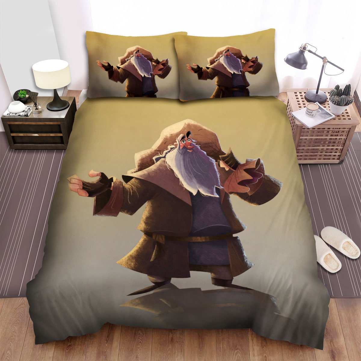 Klaus & His Christmas Present Bag Bed Sheets Spread Duvet Cover Bedding Set - Unique Anime Apparel for Fans
