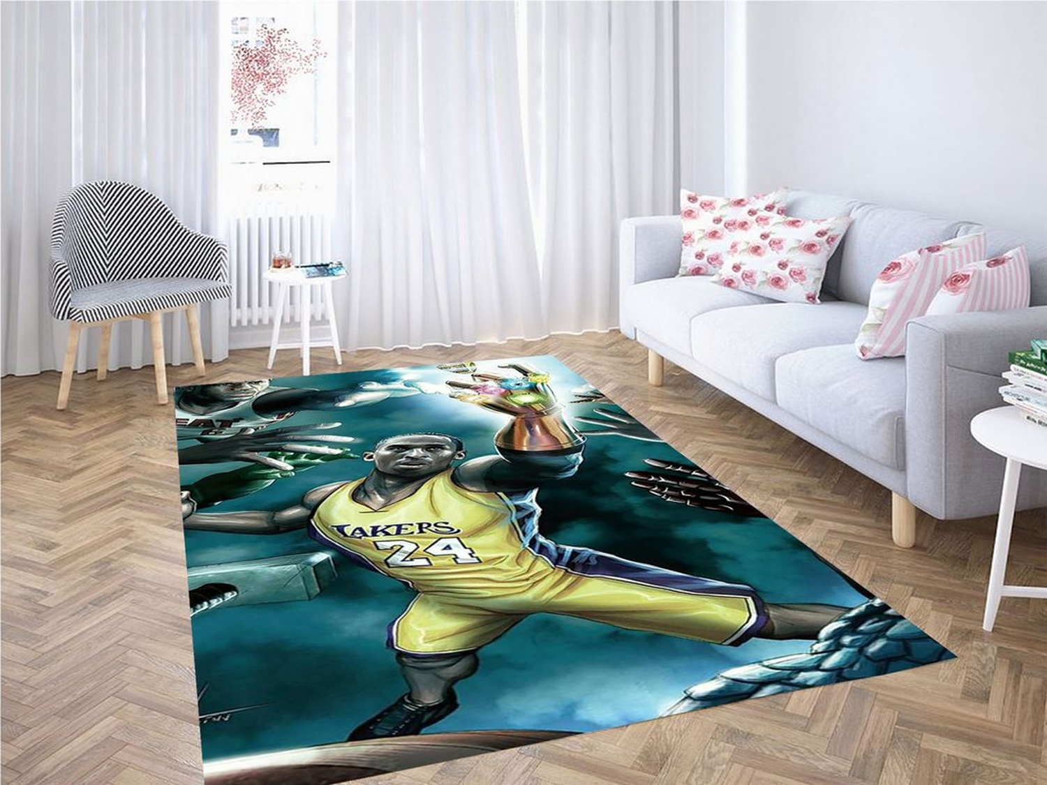 Kobe Infinity Gauntlent Living Room Modern Carpet Rug - Unique Anime Apparel for Fans