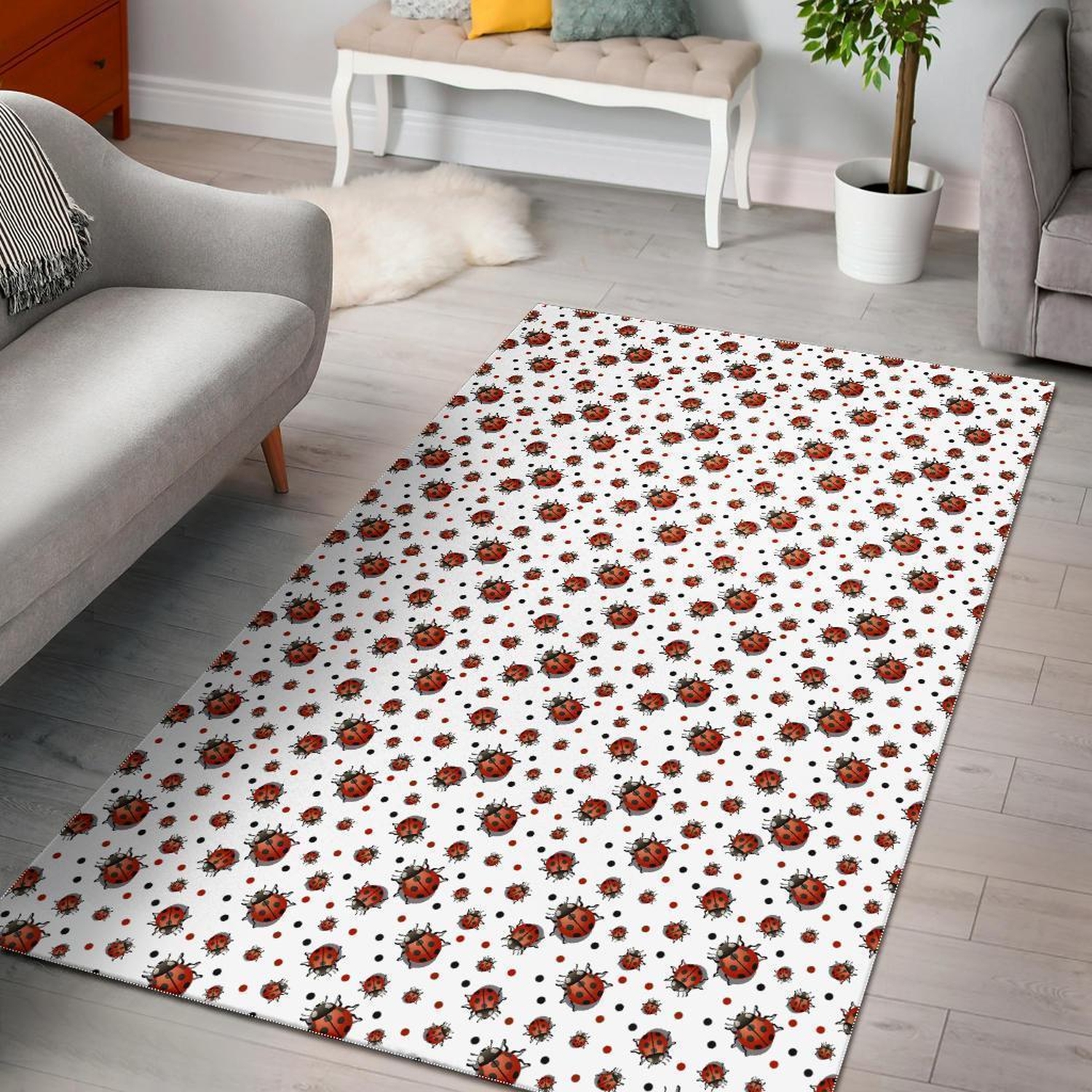 Ladybird Area Rug - Unique Anime Apparel for Fans