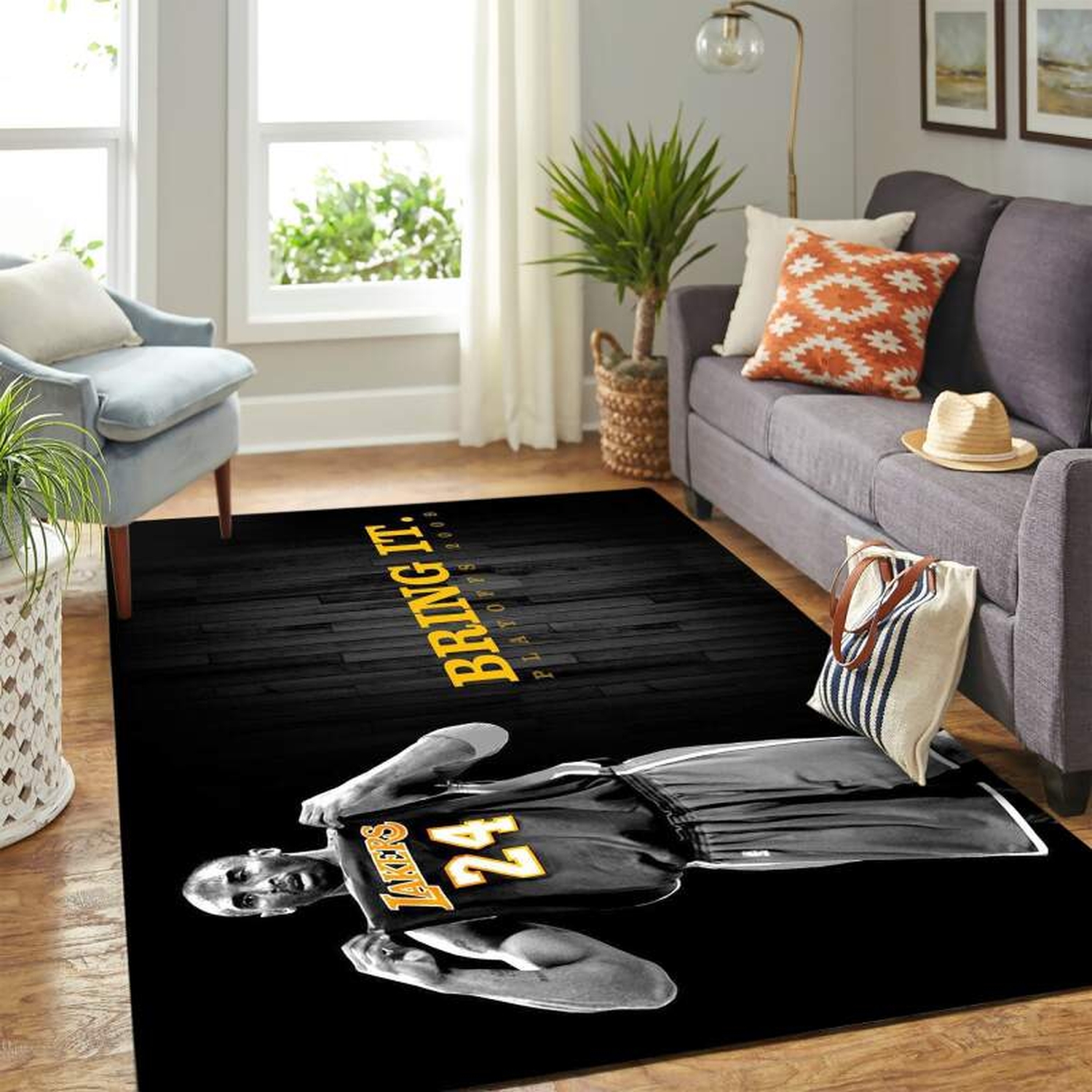 Lakers Bring It Carpet Floor Area Rug - Unique Anime Apparel for Fans
