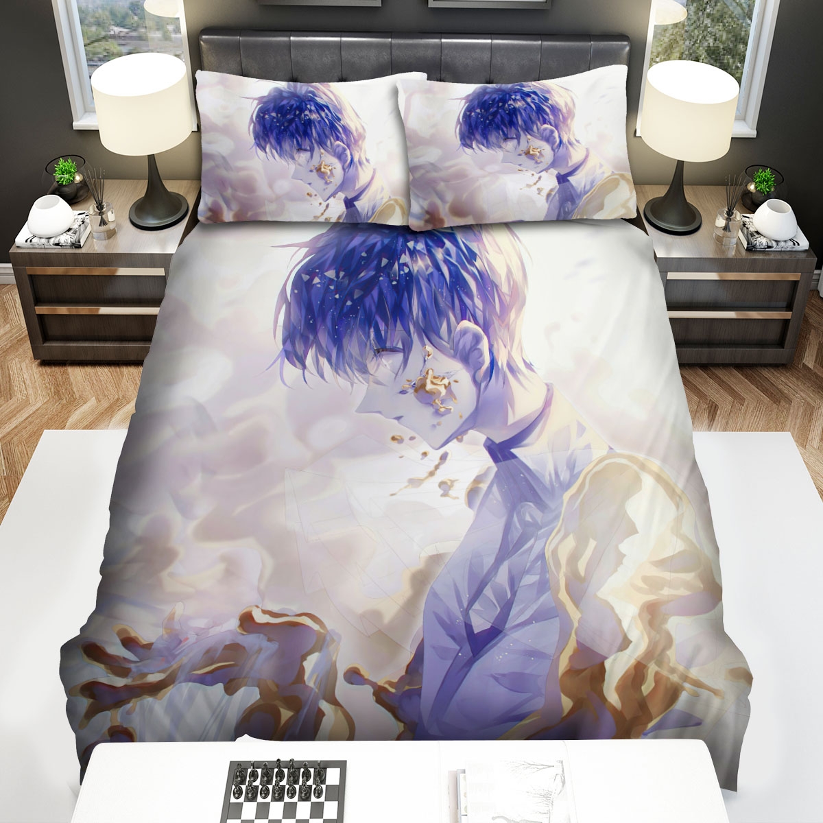 Land Of The Lustrous Phosphophyllite In The Light Bed Sheets Spread Duvet Cover Bedding Set - Unique Anime Apparel for Fans