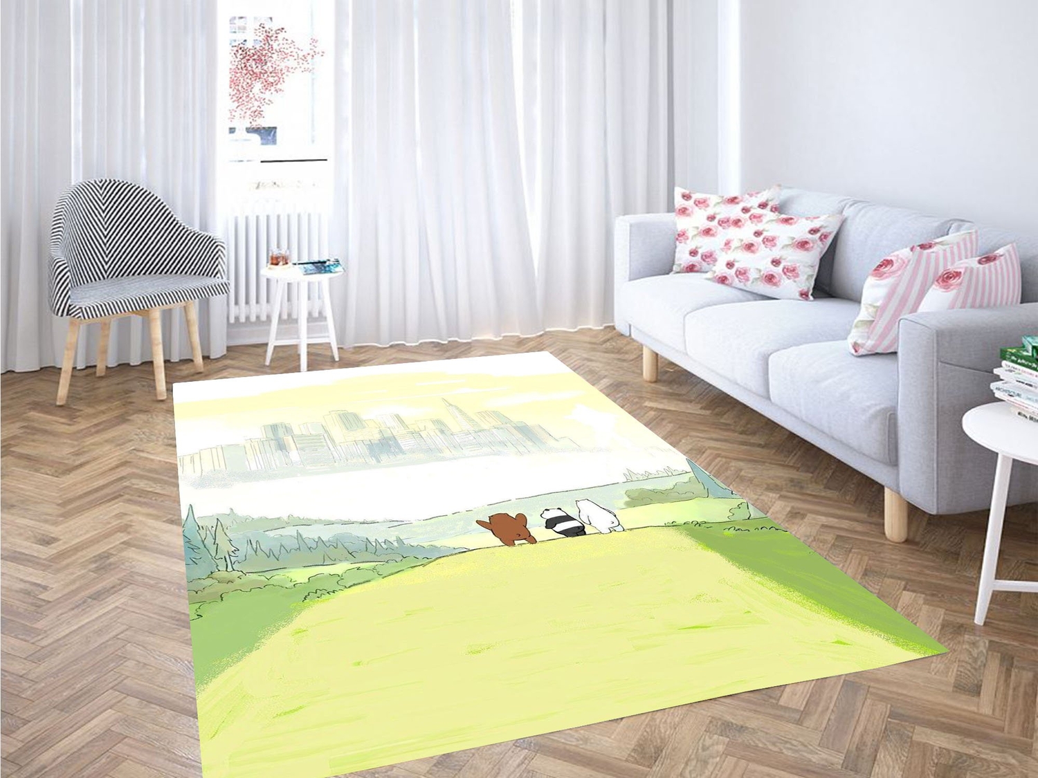 Landscape We Bare Bears Carpet Rug - Unique Anime Apparel for Fans