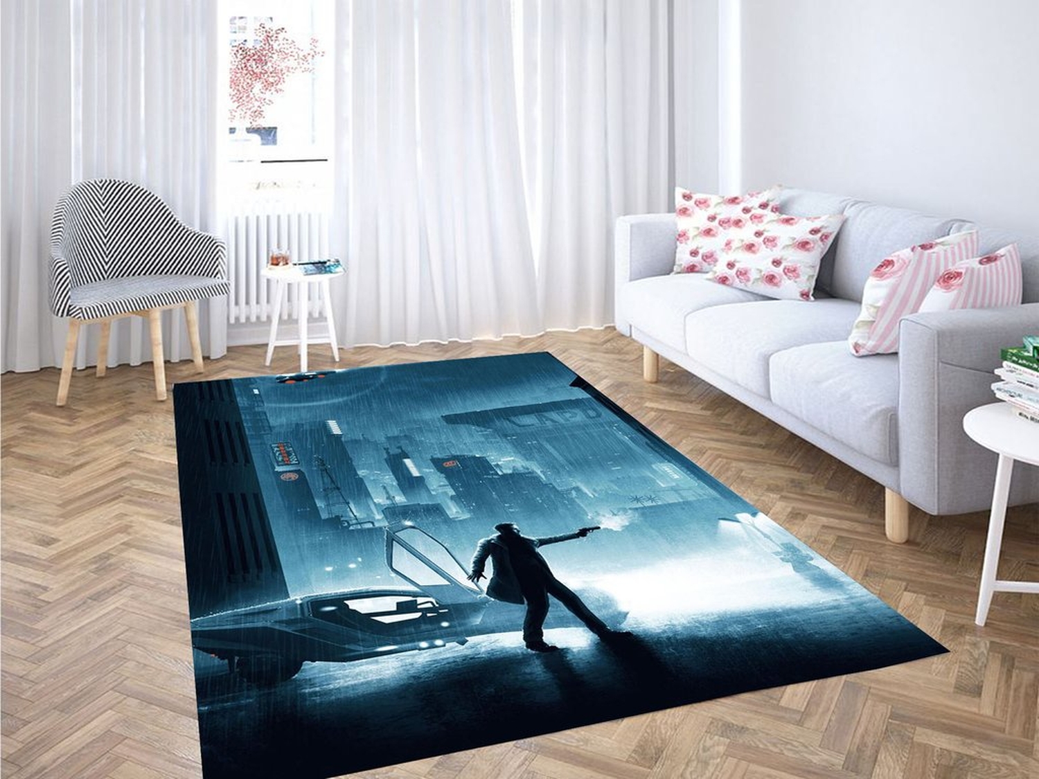 Lapd Blade Runner Living Room Modern Carpet Rug - Unique Anime Apparel for Fans