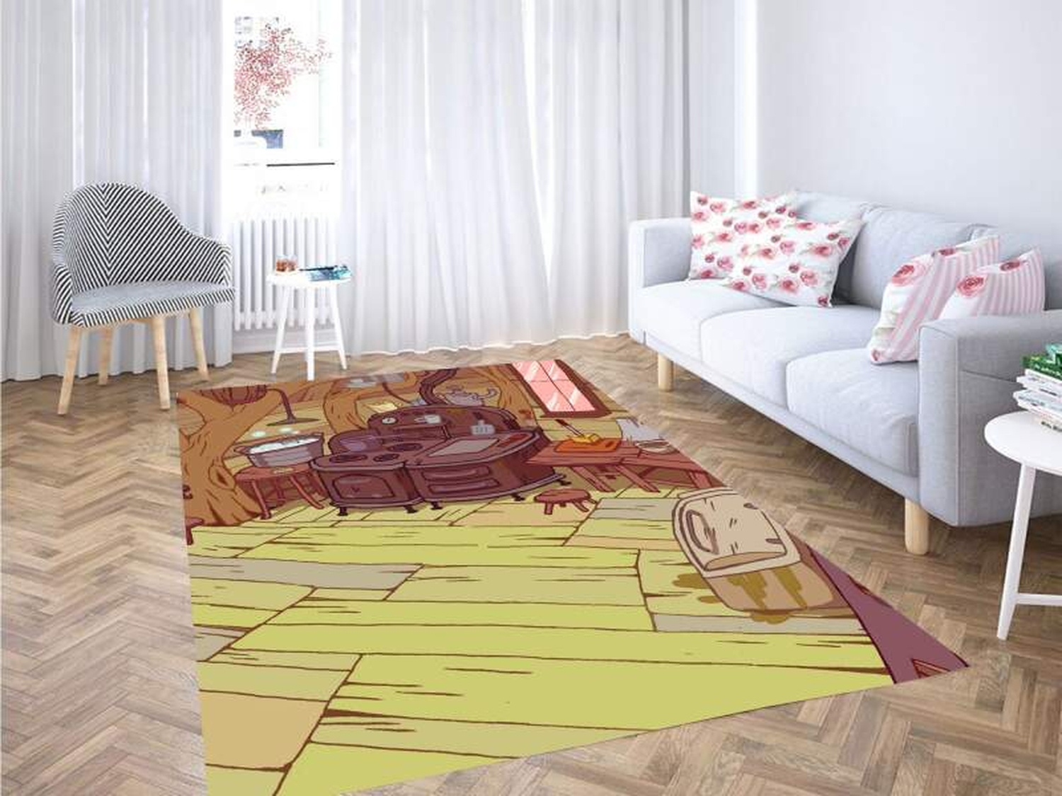 Layout Cartoon Network Carpet Rug - Unique Anime Apparel for Fans