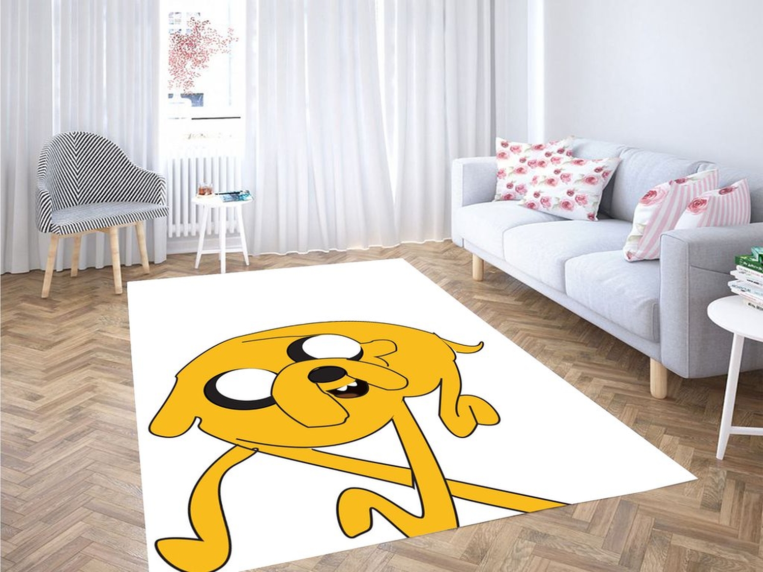 Lazy Jack Adventure Time Living Room Modern Carpet Rug - Unique Anime Apparel for Fans