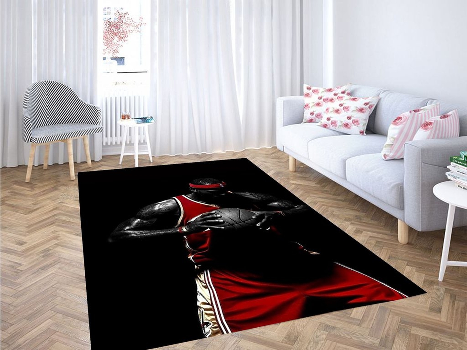 Lebron James Player Nba Living Room Modern Carpet Rug - Unique Anime Apparel for Fans