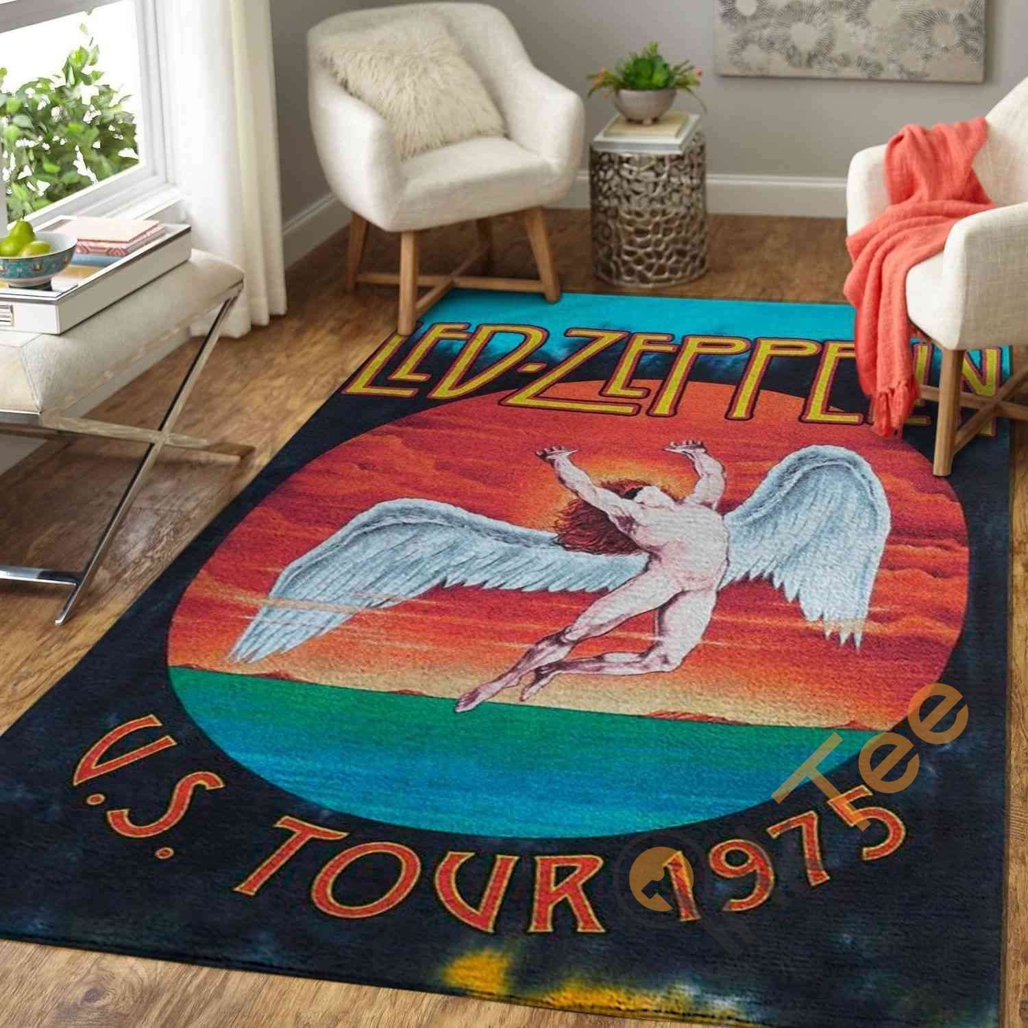 Led Zeppelin Area Rug - Unique Anime Apparel for Fans