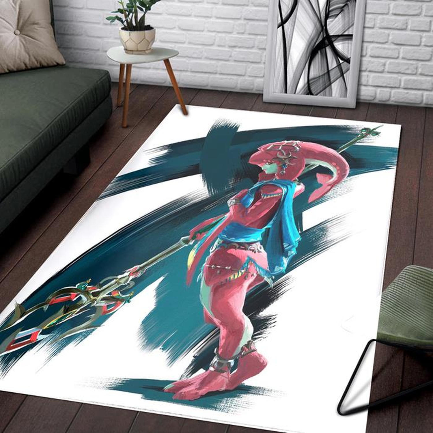 Legend Zelda Breath Mipha Rug - Unique Anime Apparel for Fans