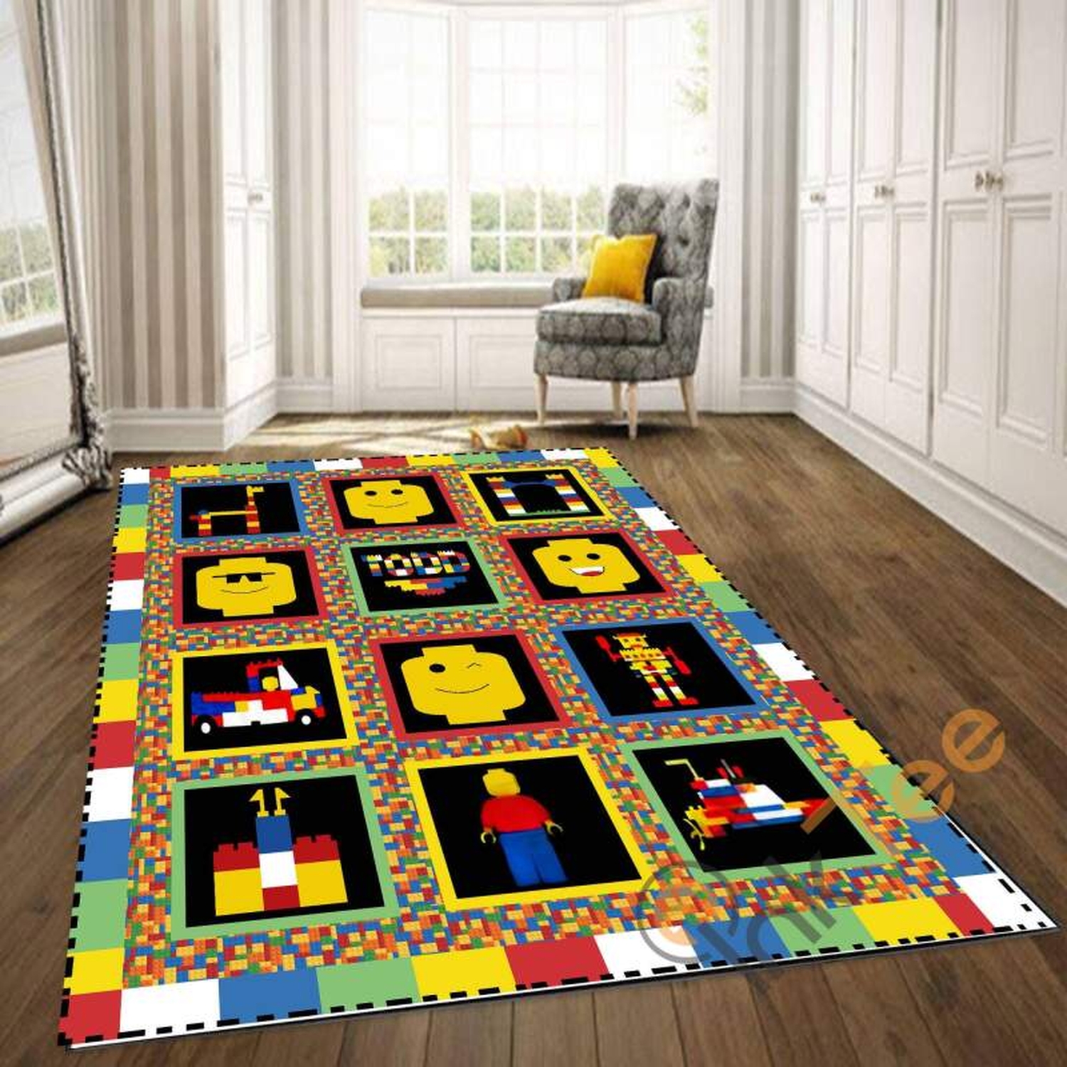 Lego Kids Children Kitchen Bedroom Rug - Unique Anime Apparel for Fans