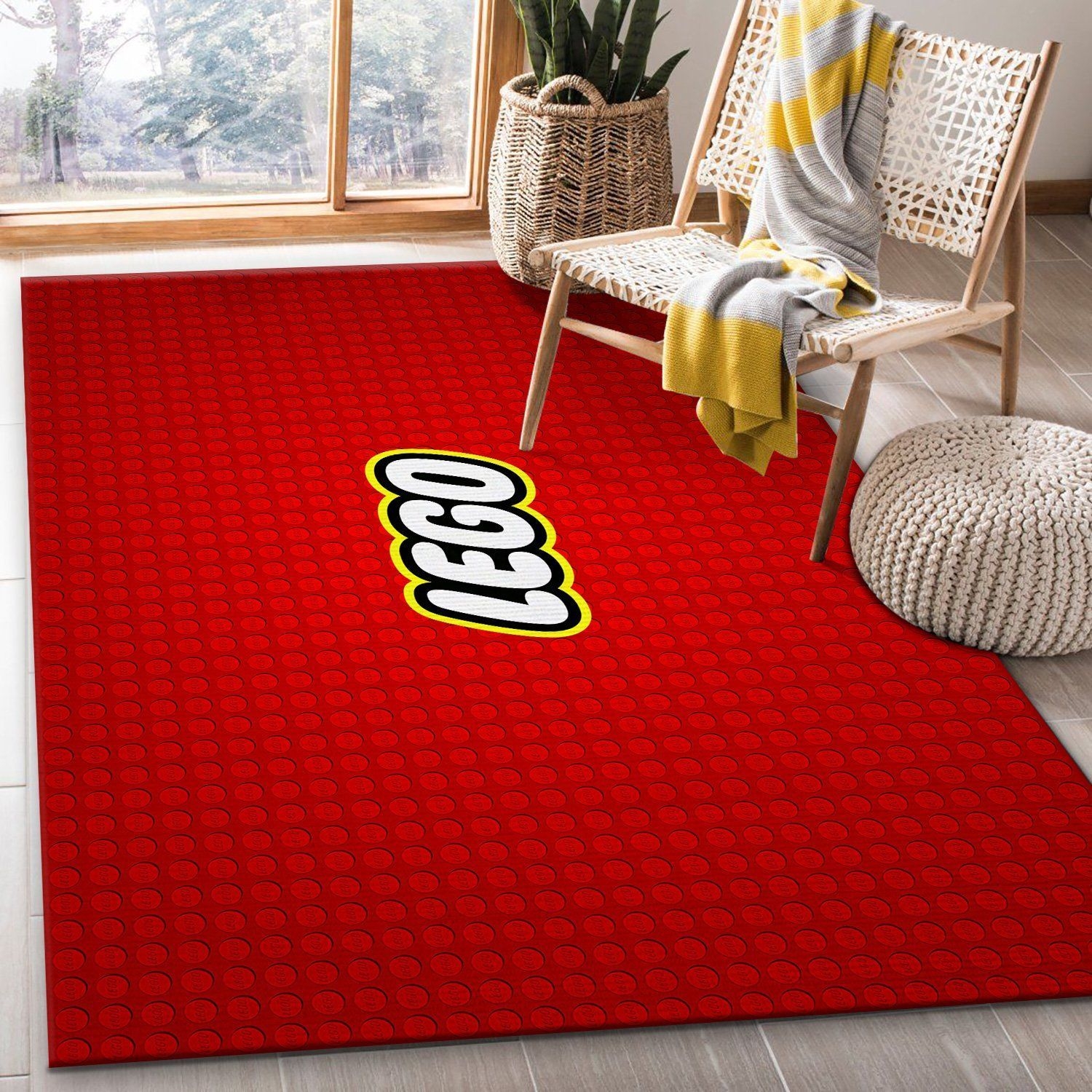 Lego Logo Rug - Unique Anime Apparel for Fans