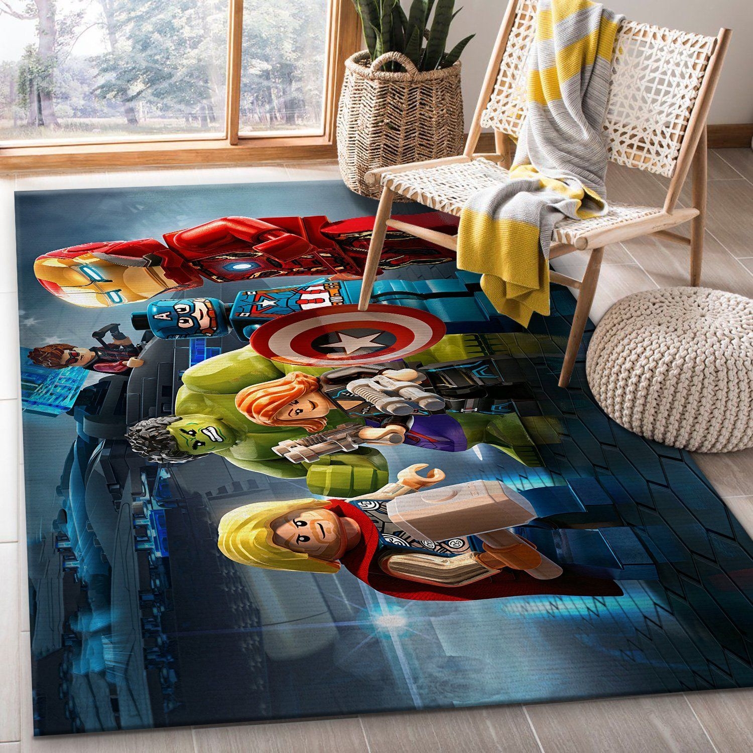 Lego Marvels SuperHeros Rug - Unique Anime Apparel for Fans