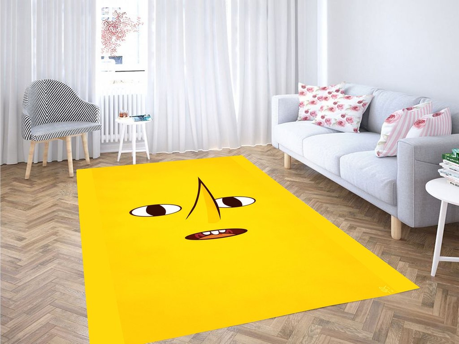 Lemongrab Adventure Time Living Room Modern Carpet Rug - Unique Anime Apparel for Fans
