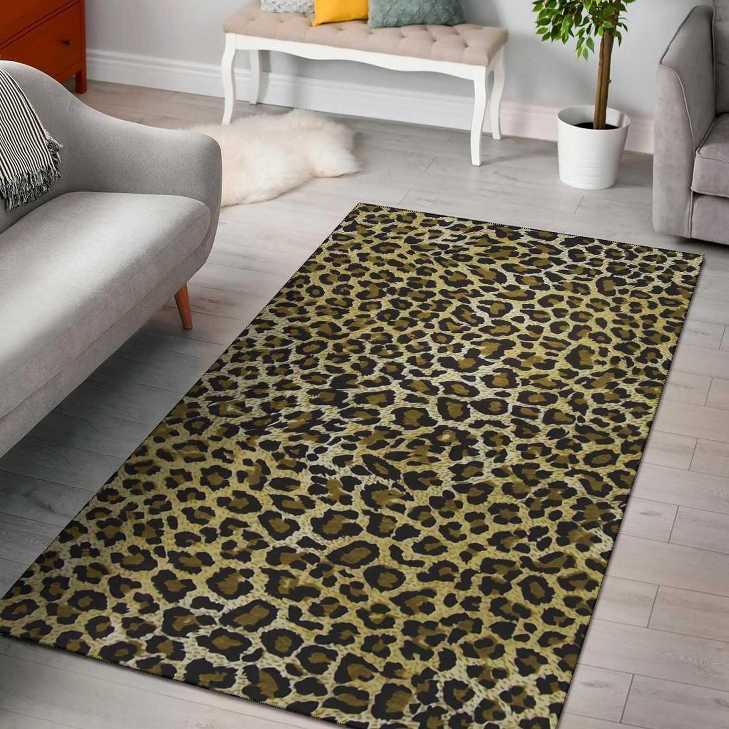 Leopard Cheetah Animal Area Rug - Unique Anime Apparel for Fans