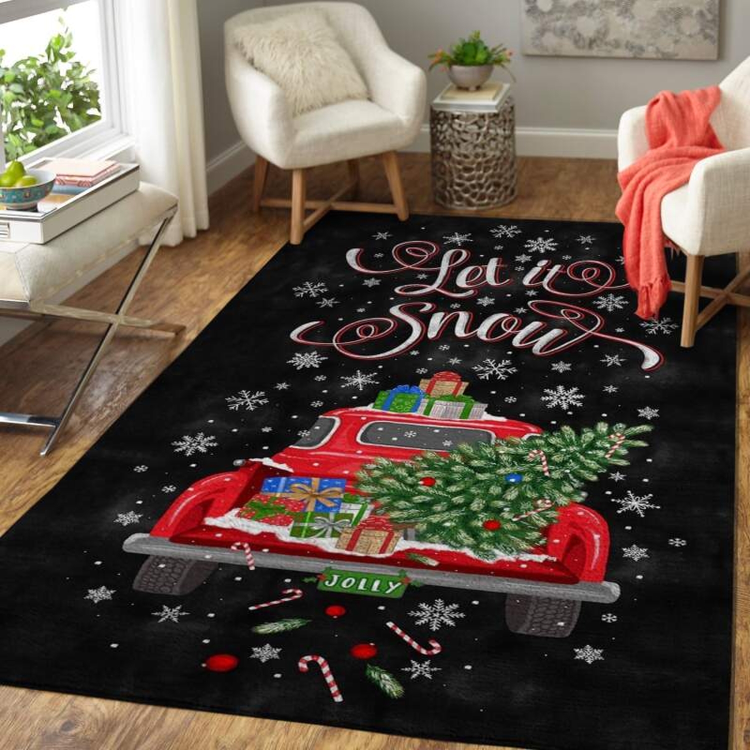 Let It Snow Area Rug - Unique Anime Apparel for Fans