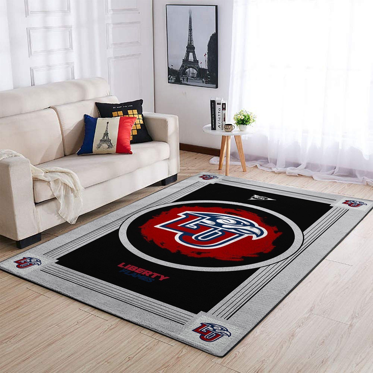 Liberty Flames Living Room Area Rug - Unique Anime Apparel for Fans