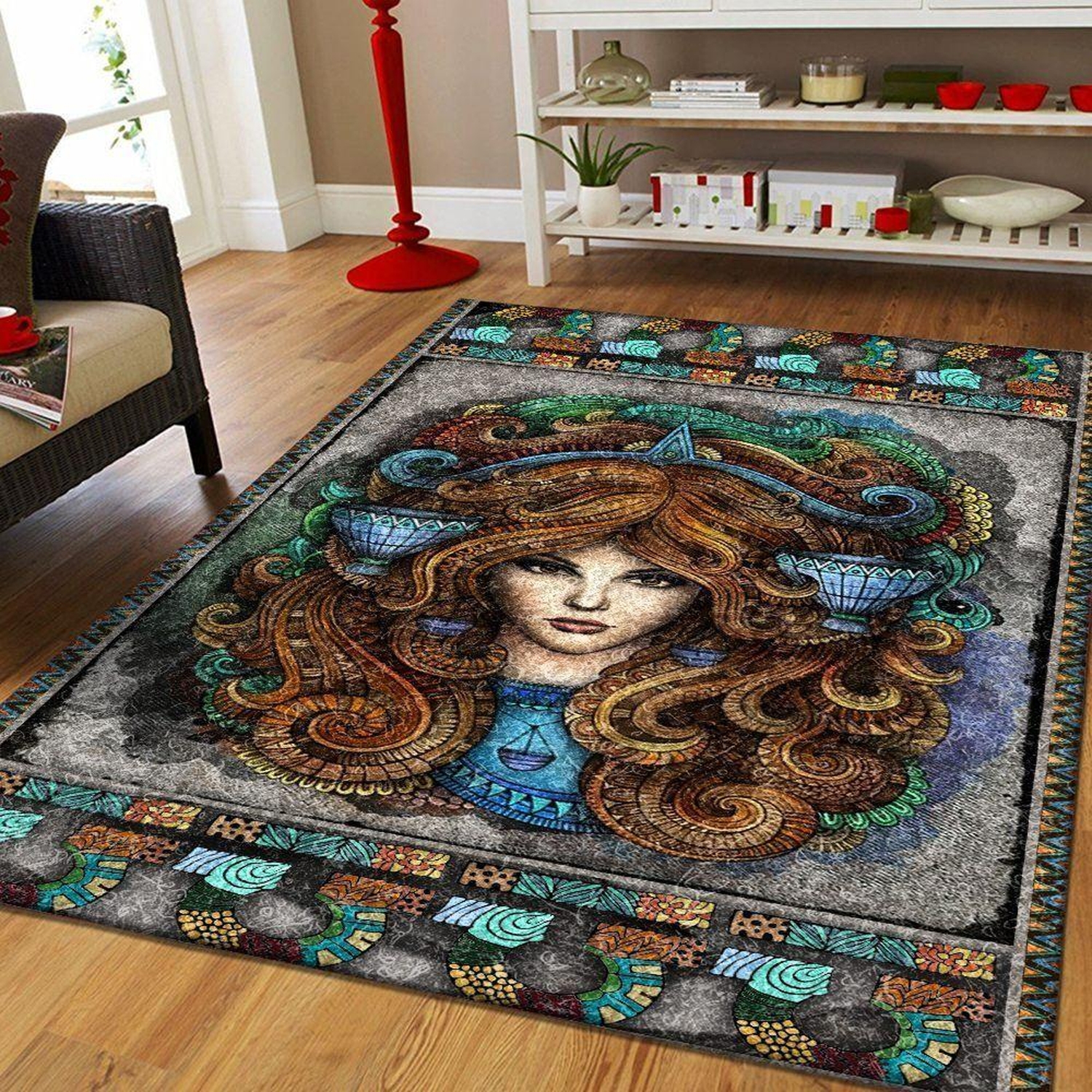 Libra Zodiac Rug - Unique Anime Apparel for Fans