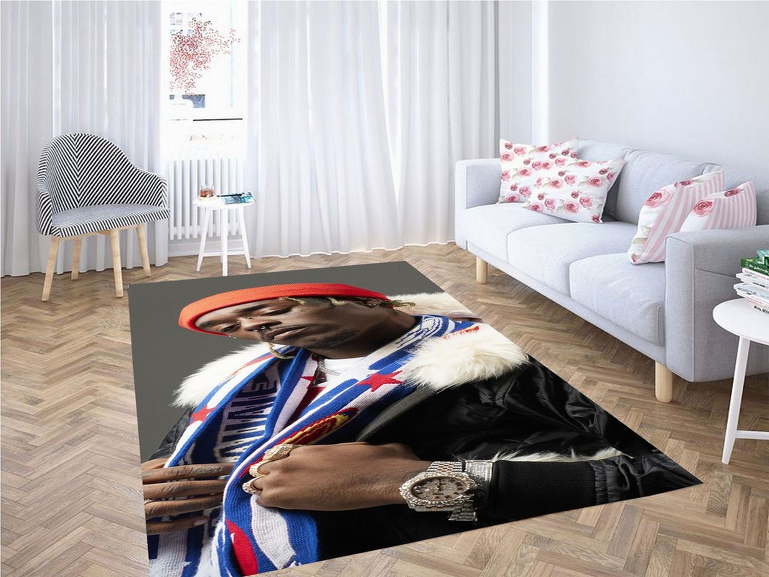 Lil Uzi Living Room Modern Carpet Rug - Unique Anime Apparel for Fans