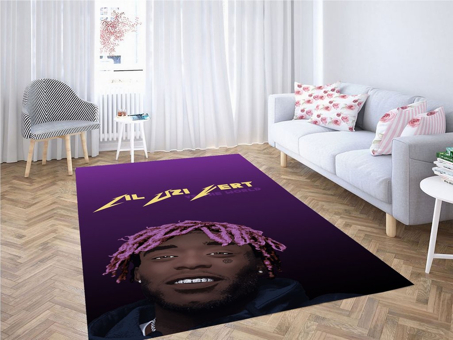 Lil Uzi Vert Living Room Modern Carpet Rug - Unique Anime Apparel for Fans