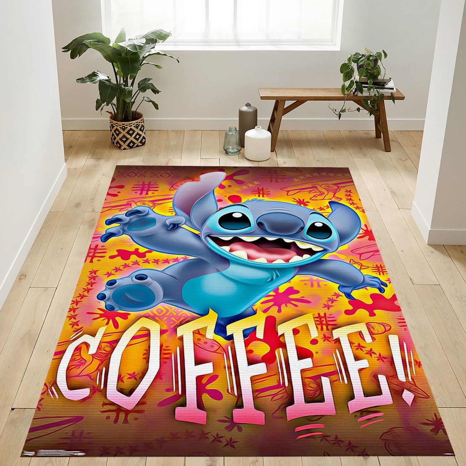 Lilo And Stitch Coffee Rug - Unique Anime Apparel for Fans