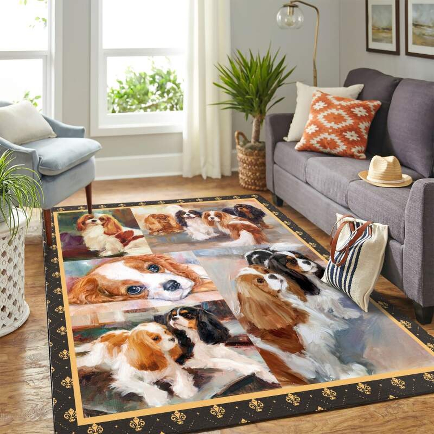 Limited Edition Quilt Blanket Cavalier King Charles Spaniel Dog Mk Carpet Area Rug 2BBDA8 - Unique Anime Apparel for Fans