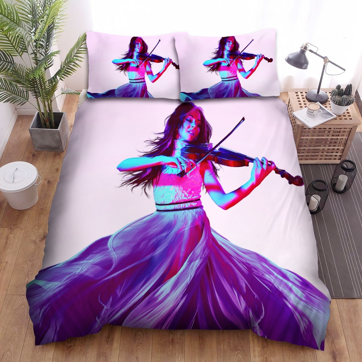 Lindsey Stirling Brave Enough Concert Poster Bed Sheets Spread Duvet Cover Bedding Set - Unique Anime Apparel for Fans