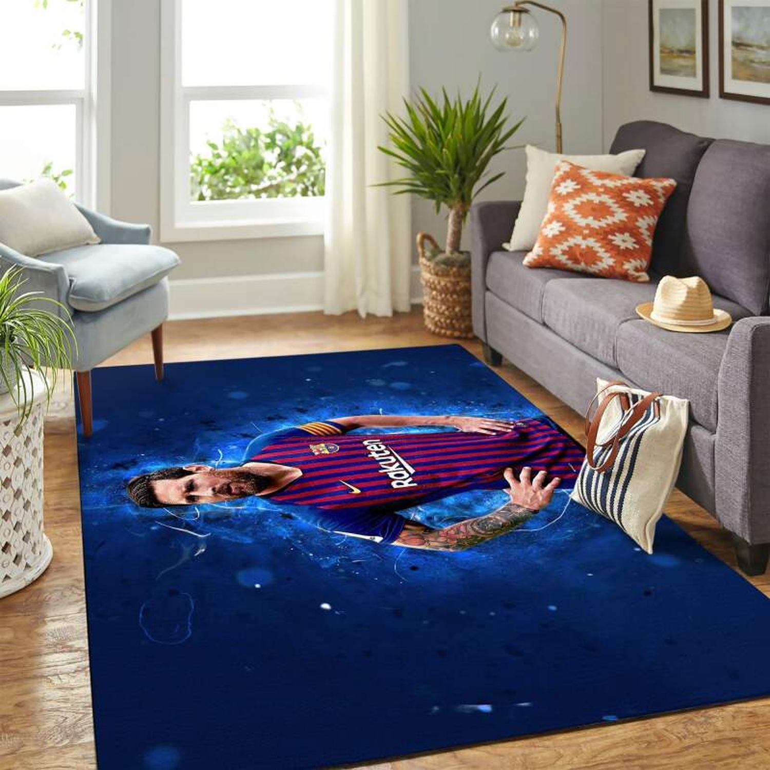Lionel Messi Barcelona Carpet Floor Area Rug - Unique Anime Apparel for Fans