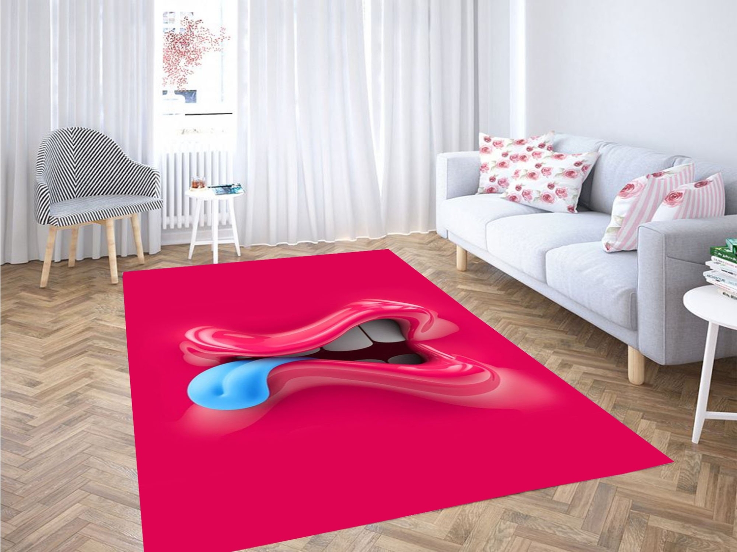 Lip Wallpaper Carpet Rug - Unique Anime Apparel for Fans