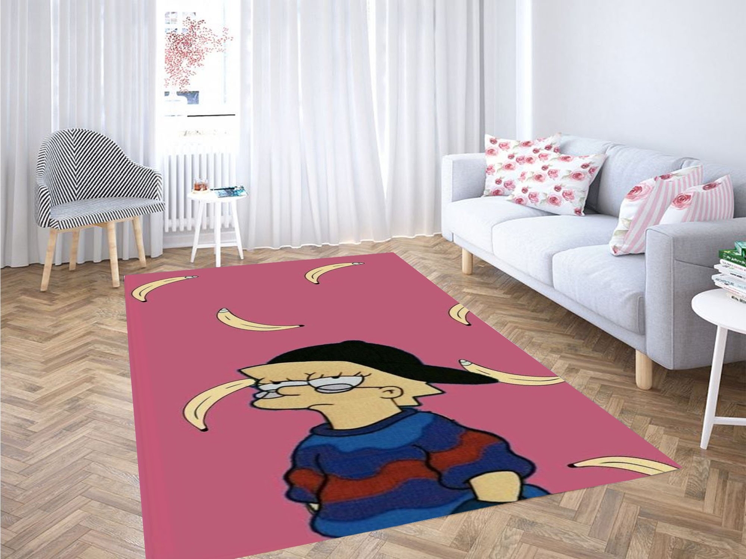 Lisa Simpson Papel Wallpaper Carpet Rug - Unique Anime Apparel for Fans