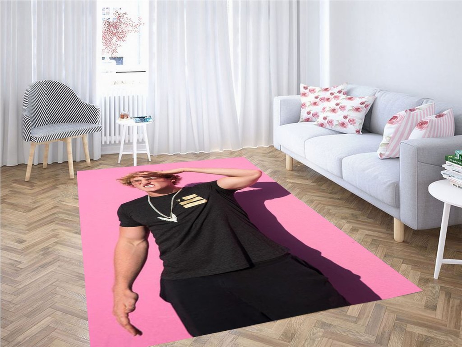 Logan Paul Is Trash Living Room Modern Carpet Rug - Unique Anime Apparel for Fans