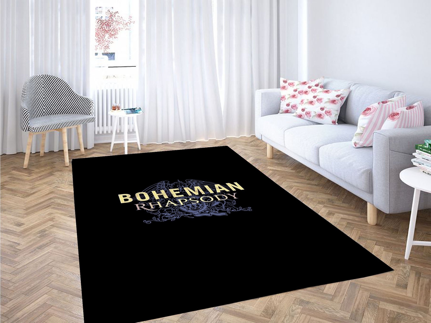 Logo Queen Bohemian Rhapsody Carpet Rug - Unique Anime Apparel for Fans