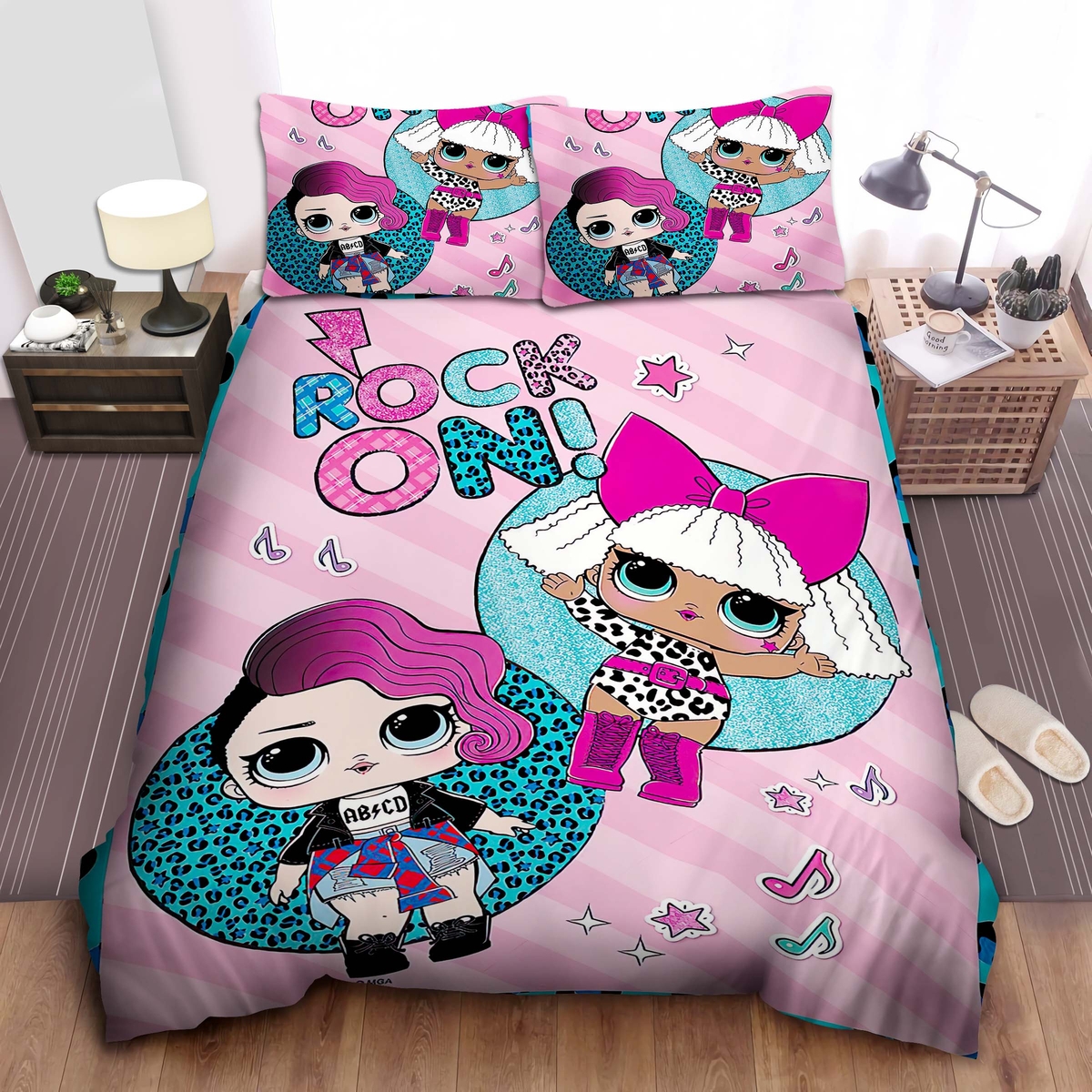 Lol Surprise! Rock On Bed Sheets Spread Duvet Cover Bedding Set - Unique Anime Apparel for Fans