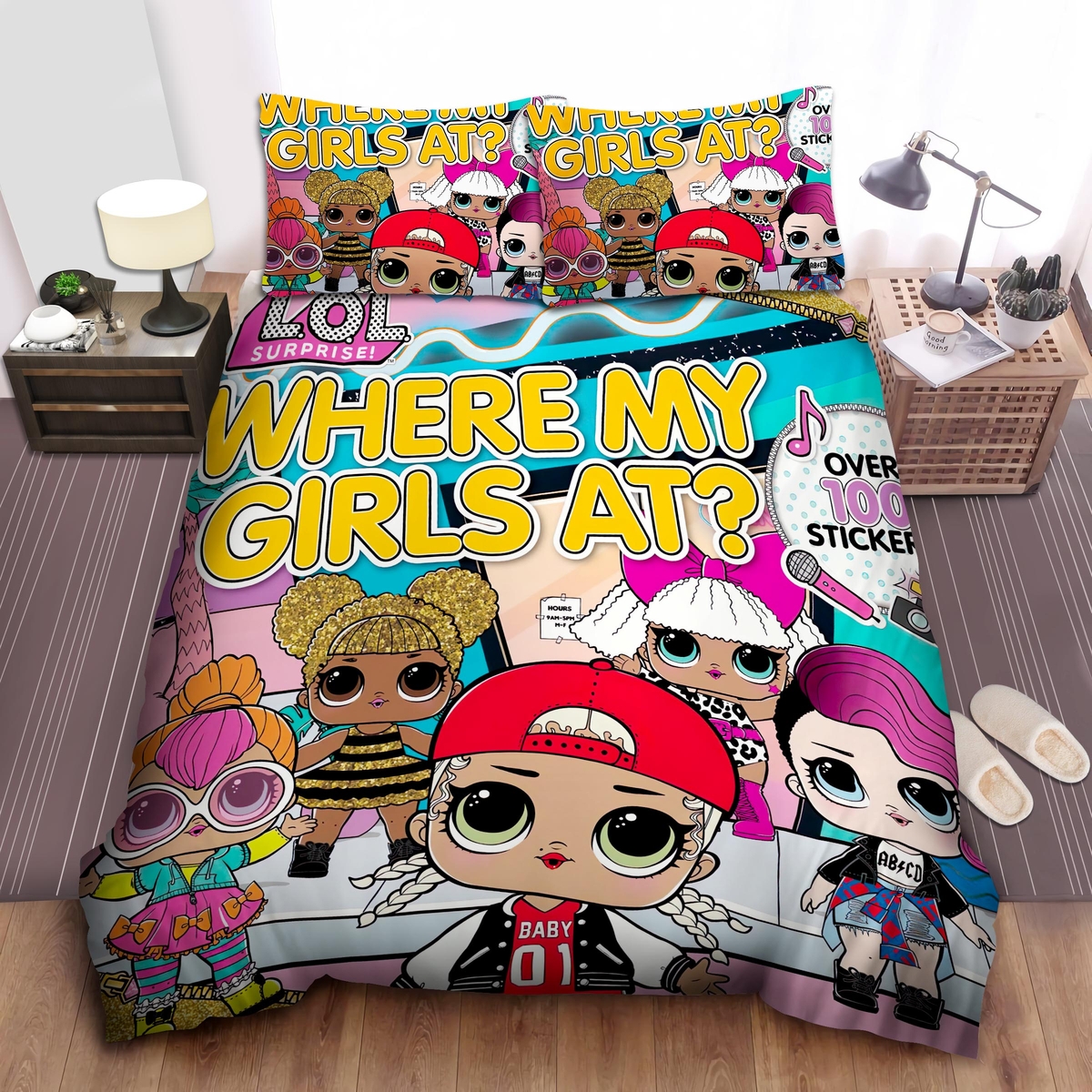 Lol Surprise! Where My Girls At Bed Sheets Spread Duvet Cover Bedding Set - Unique Anime Apparel for Fans