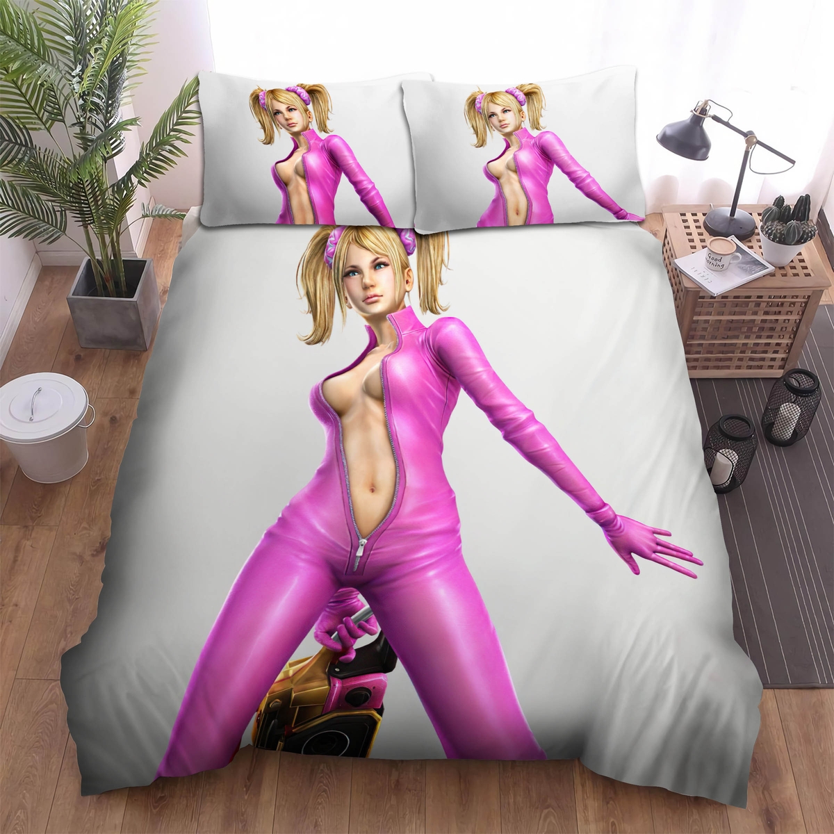 Lollipop Chainsaw Juliet In Sexy Suit Bed Sheets Spread Duvet Cover Bedding Set - Unique Anime Apparel for Fans