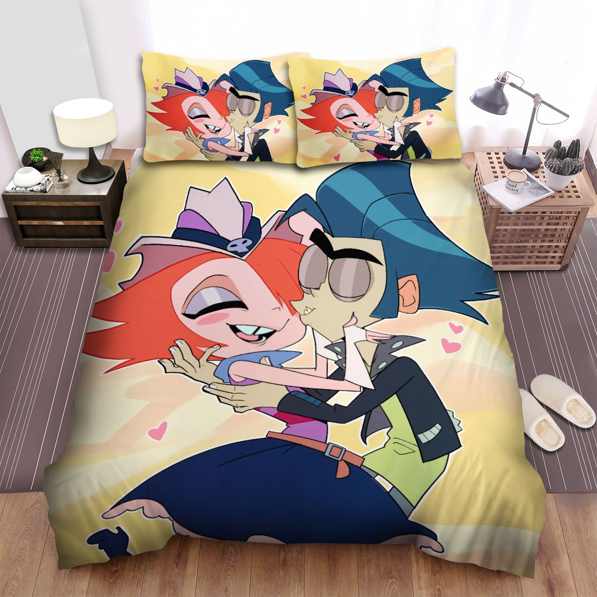 Long Gone Gulch Rawhide & Snag Loving Moment Bed Sheets Spread Duvet Cover Bedding Set - Unique Anime Apparel for Fans
