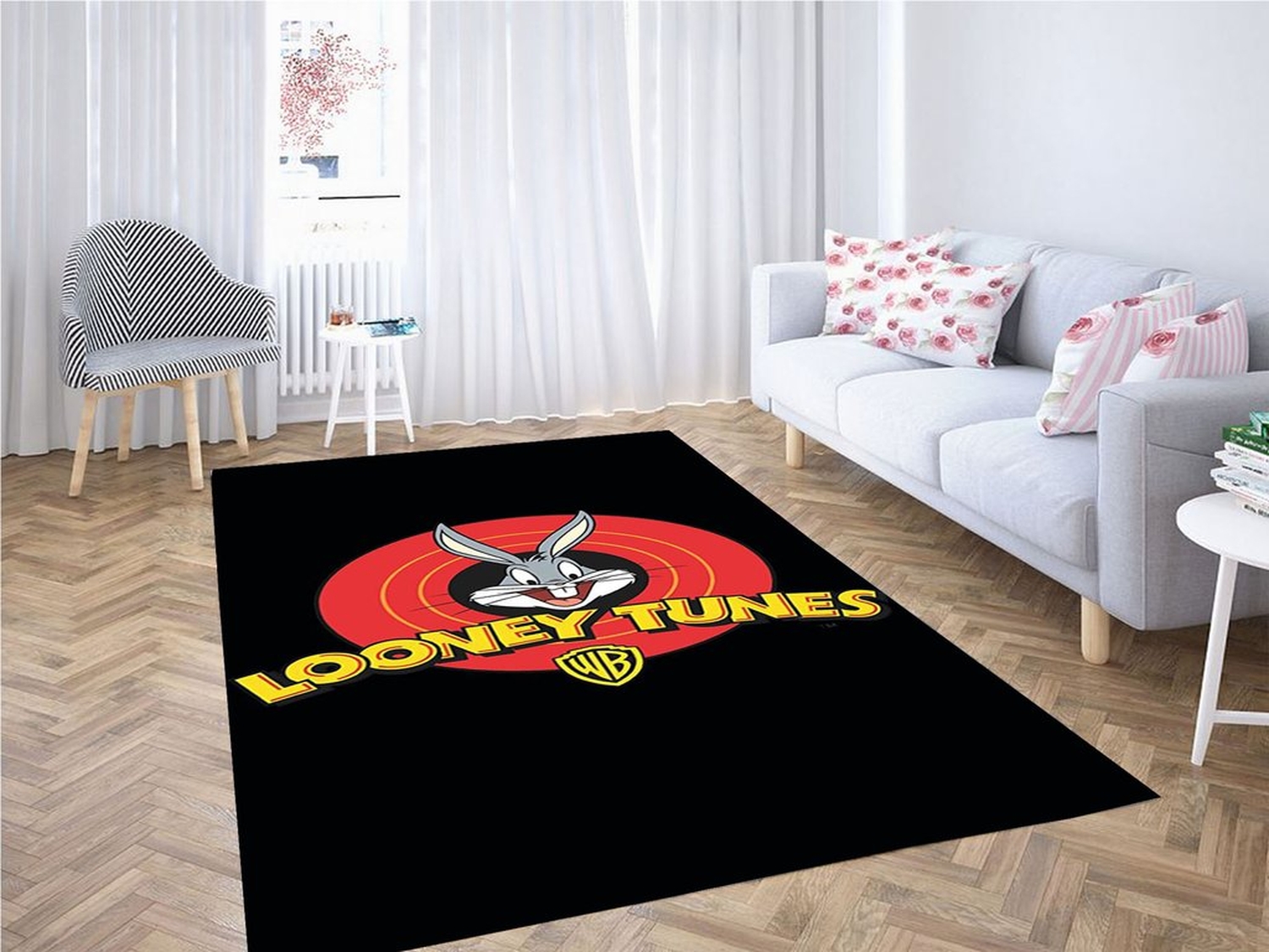 Looney Tunes Living Room Modern Carpet Rug - Unique Anime Apparel for Fans