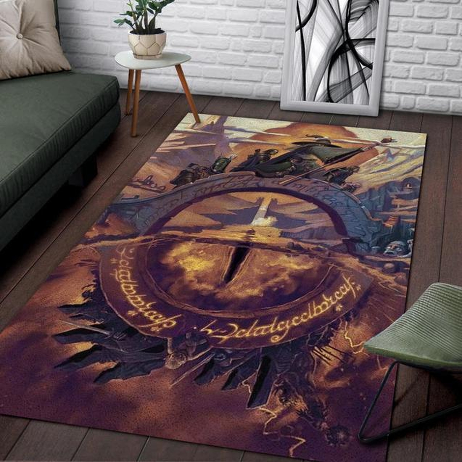 Lord Of The Rings Art Rug - Unique Anime Apparel for Fans
