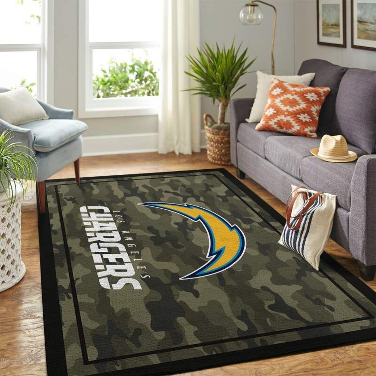 Los Angeles Chargers Living Room Area Rug - Unique Anime Apparel for Fans