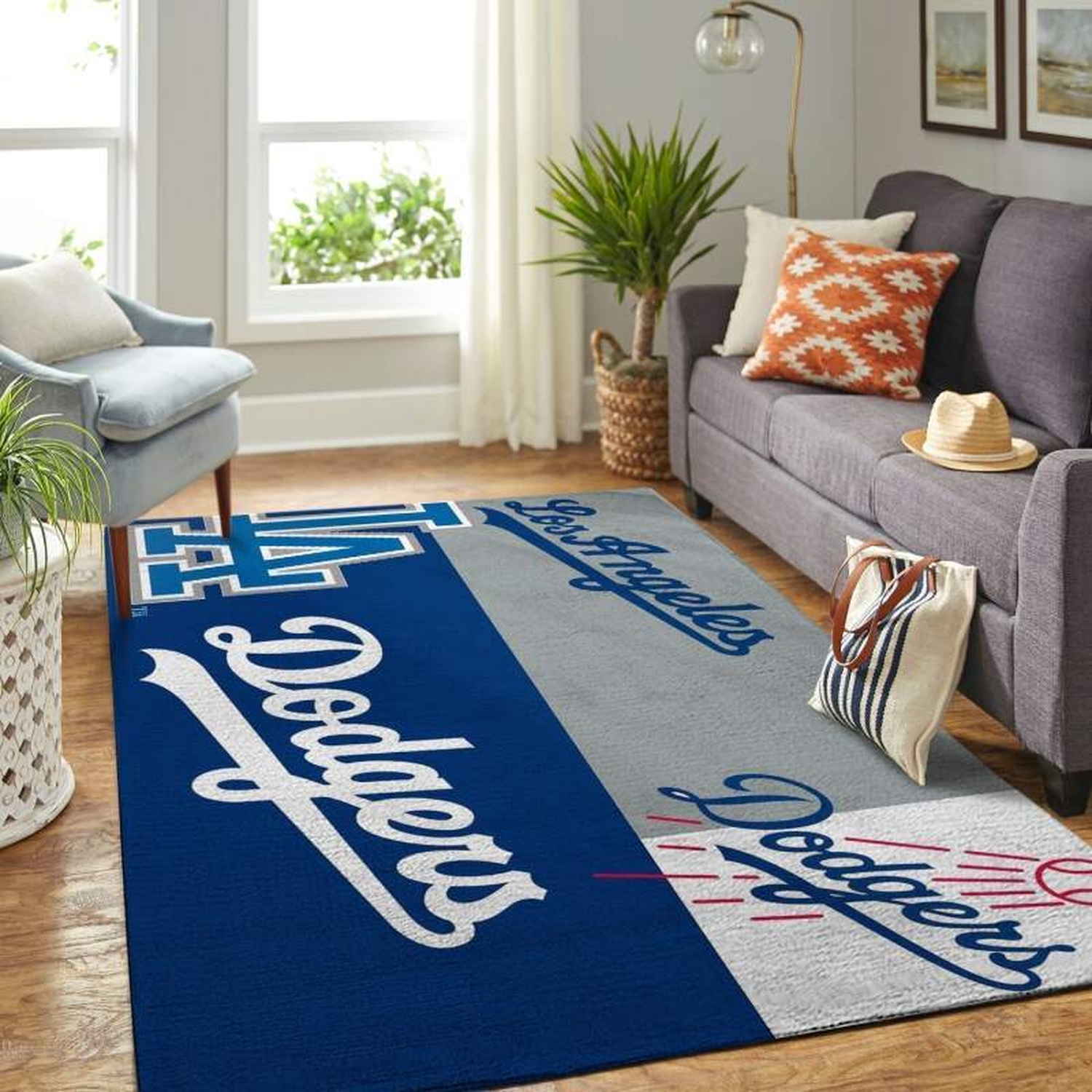 Los Angeles Dodgers Living Room Area Rug - Unique Anime Apparel for Fans