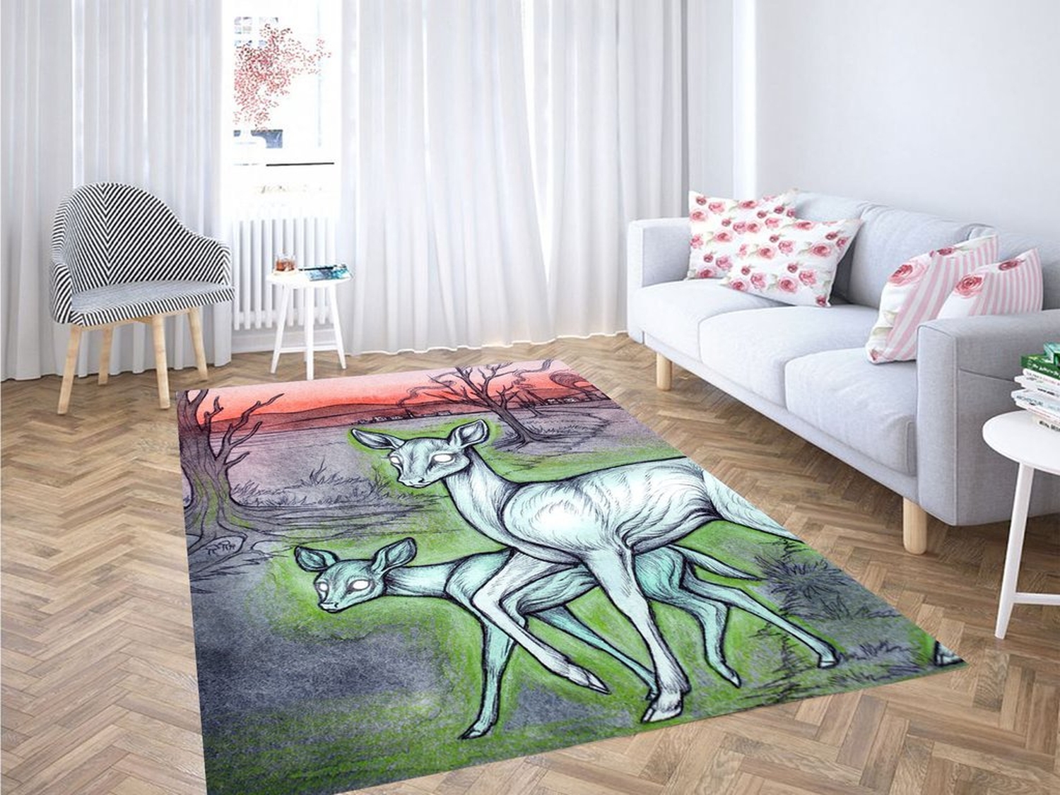Lost Place Animal Living Room Modern Carpet Rug - Unique Anime Apparel for Fans