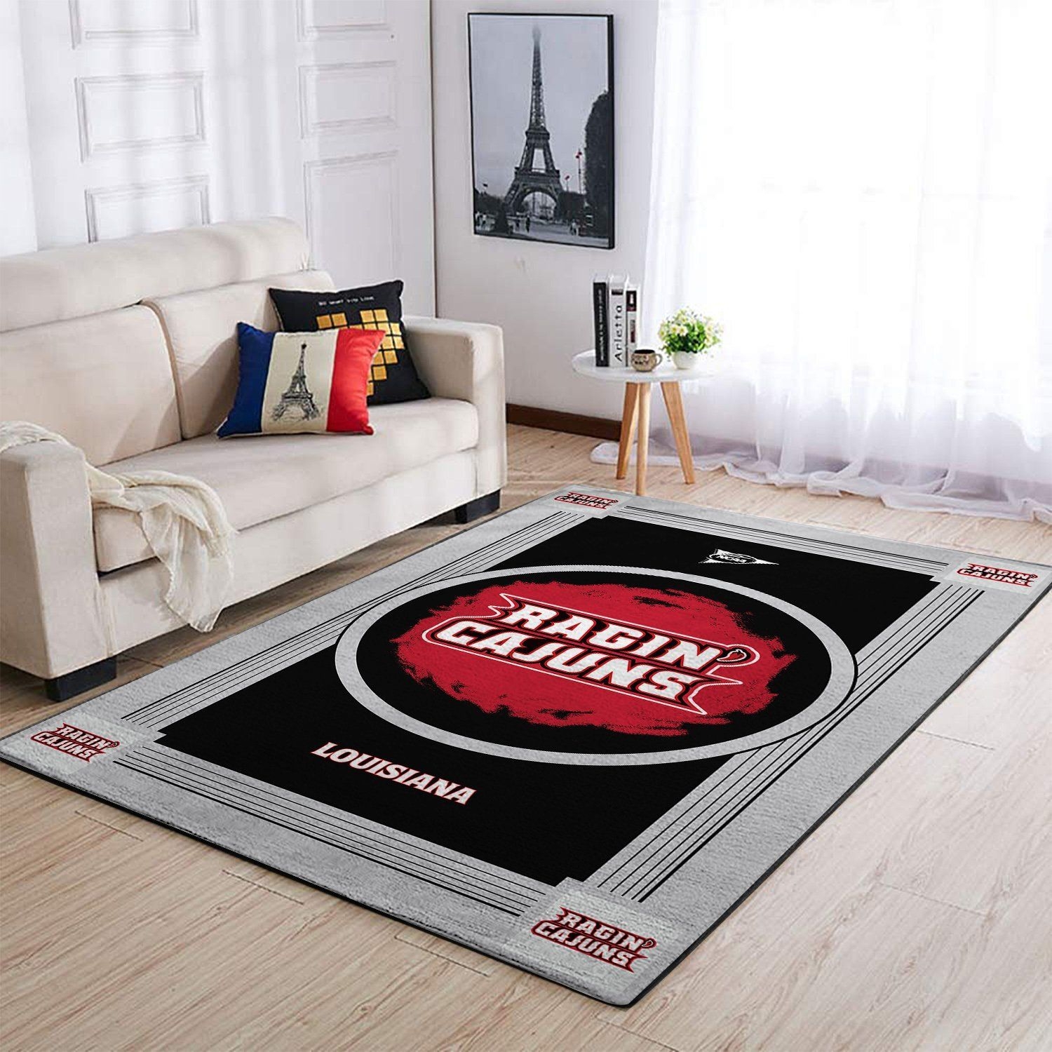 Louisiana Ragin Cajuns Logo Rug - Unique Anime Apparel for Fans