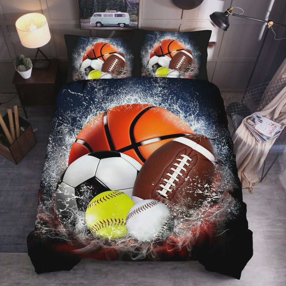 Love All Sports Bed Sheets Spread Duvet Cover Bedding Set - Unique Anime Apparel for Fans