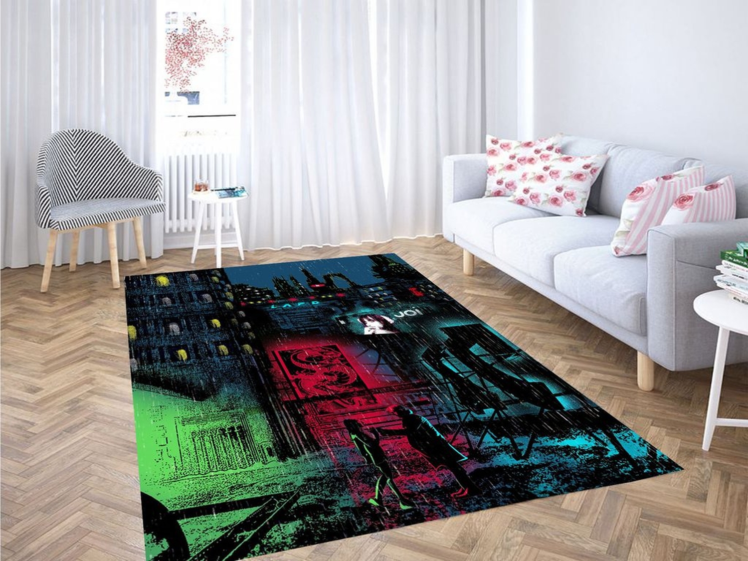 Love Blade Runner Living Room Modern Carpet Rug - Unique Anime Apparel for Fans