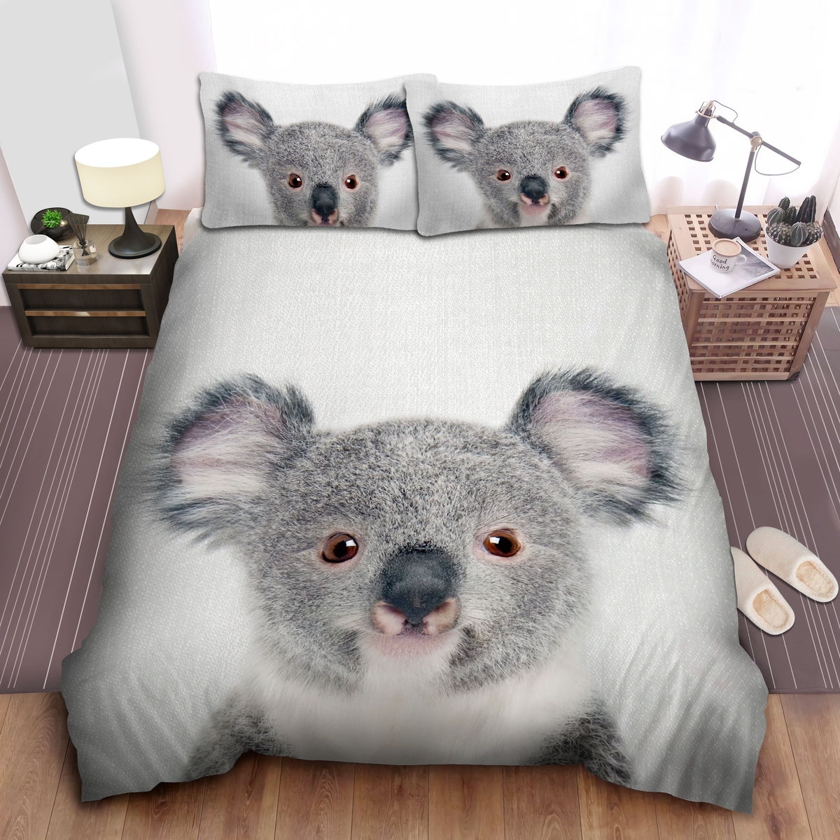 Lovely Koala Bed Sheets Spread Duvet Cover Bedding Set - Unique Anime Apparel for Fans