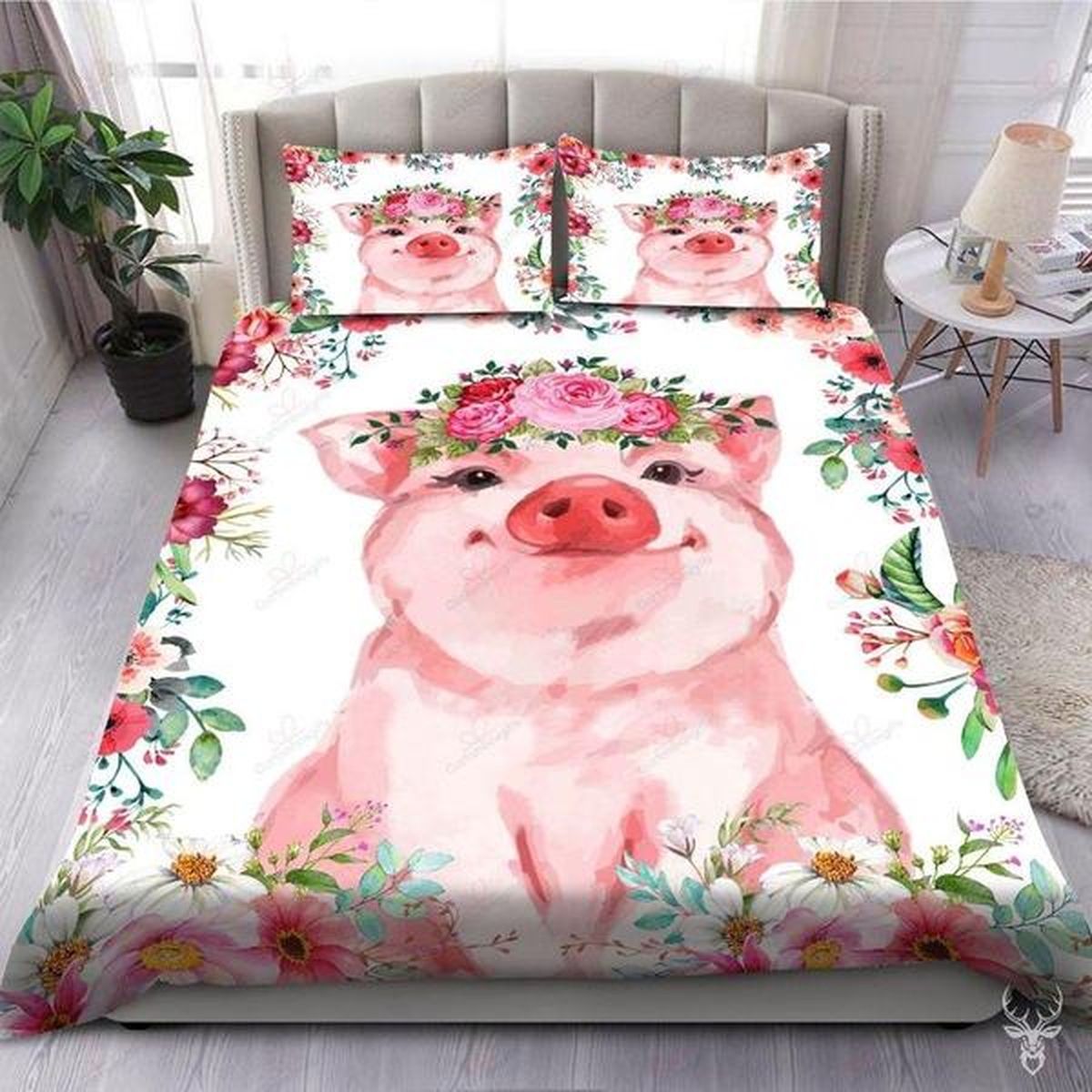Lovely Pig Bedding Set Bed Sheets Spread Duvet Cover Bedding Set - Unique Anime Apparel for Fans