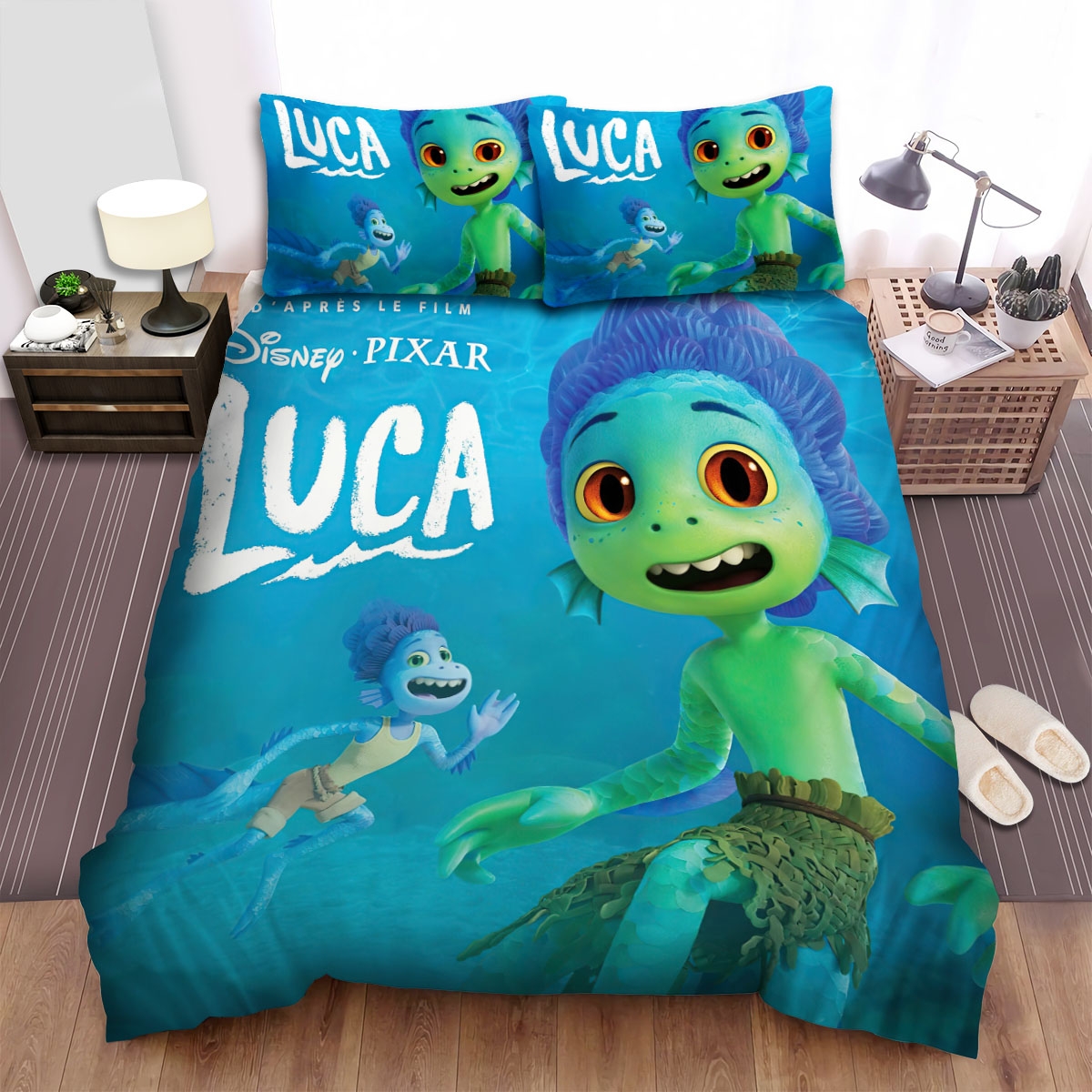 Luca (2021) From The Movie Movie Poster Bed Sheets Spread Duvet Cover Bedding Set - Unique Anime Apparel for Fans