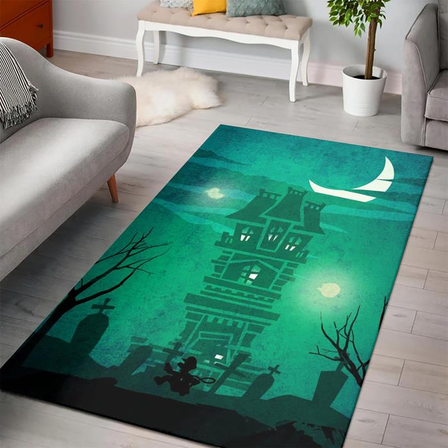 Luigi Mansion of Zelda Rug - Unique Anime Apparel for Fans