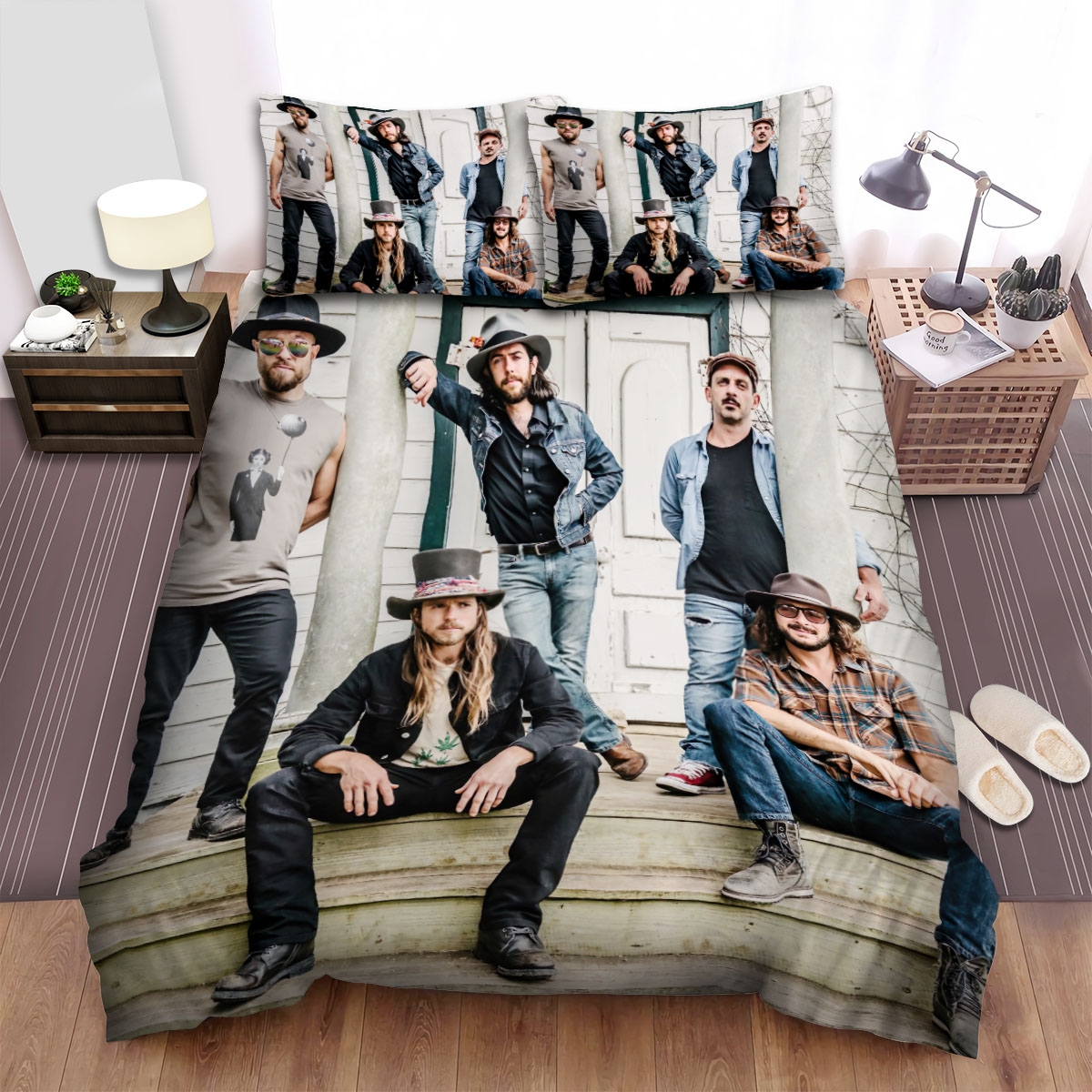 Lukas Nelson Wallpaper Bed Sheets Spread Duvet Cover Bedding Set - Unique Anime Apparel for Fans