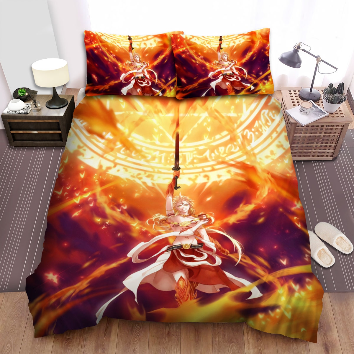 Magi Alibaba Djinn Equip & Extreme Magic Bed Sheets Spread Duvet Cover Bedding Set - Unique Anime Apparel for Fans