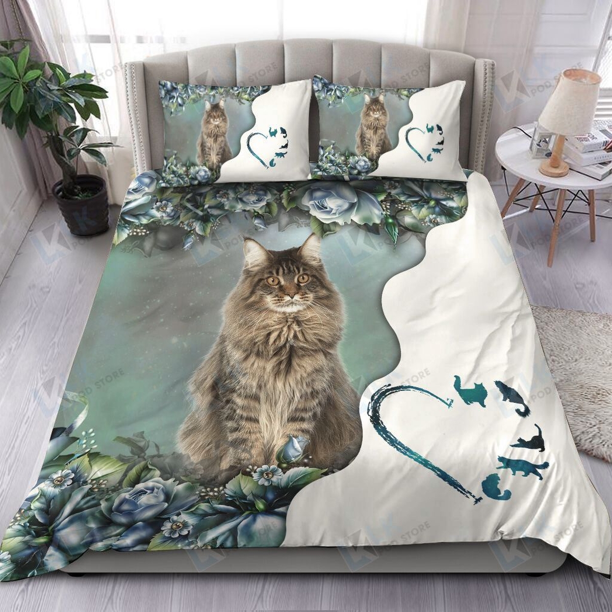 Maine Coon Cat Bedding Set Bed Sheet Spread Duvet Cover Bedding Set - Unique Anime Apparel for Fans