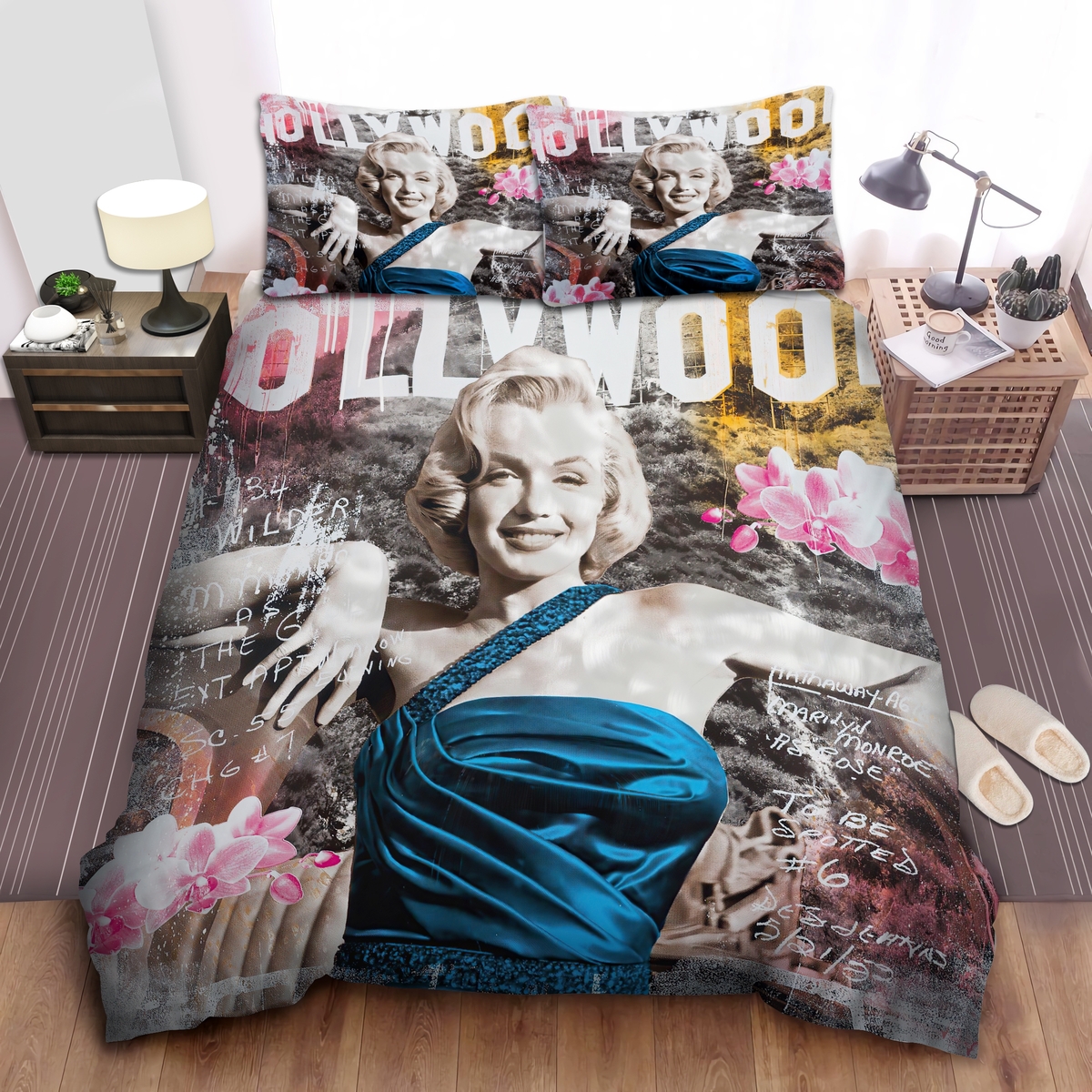 Marilyn Monroe Digital Art Bed Sheets Spread Duvet Cover Bedding Set - Unique Anime Apparel for Fans